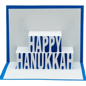 Happy Hanukkah 3D Pop Up Card: Unique Jewish Holiday Greeting for Chanukah Celebrations