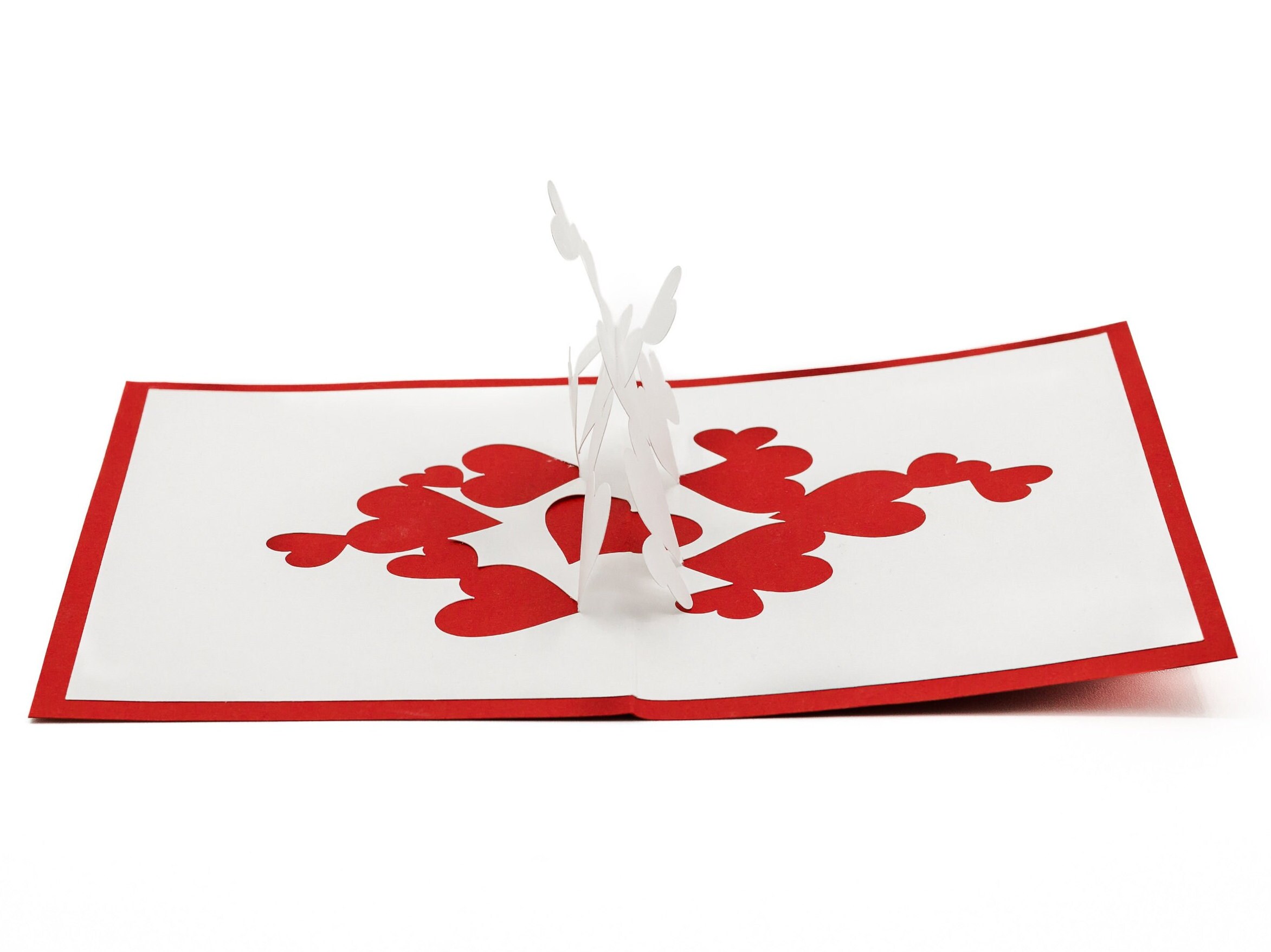 Second Ave Biglietto Di Natale Pop-Up 3D A Forma Di Cuore Per Fidanzato, Con Scritta Love E Busta Rossa - 3