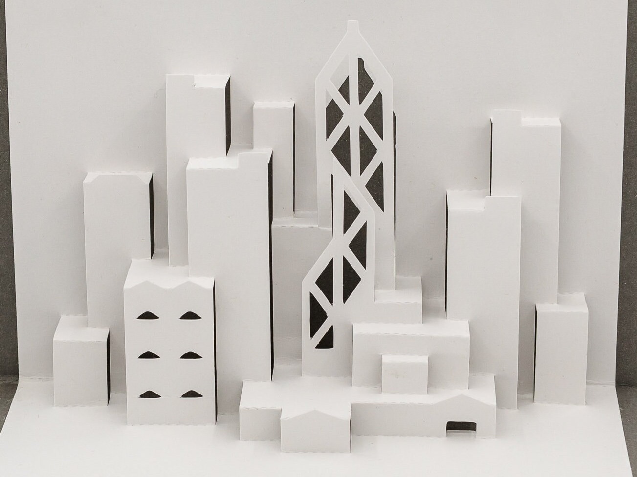Hong Kong 3D Skyline Pop-up Card: Urban Cityscape Greeting