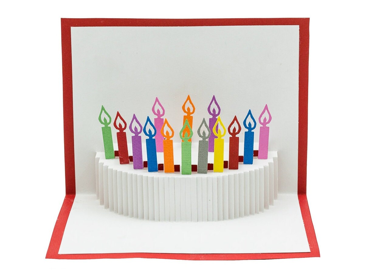 joyoldelf Biglietto di auguri pop-up per 13 anni, 3D, biglietto di auguri di compleanno, biglietto di auguri con busta per donne, mamme, ragazze, uomini, amici, romanticismo