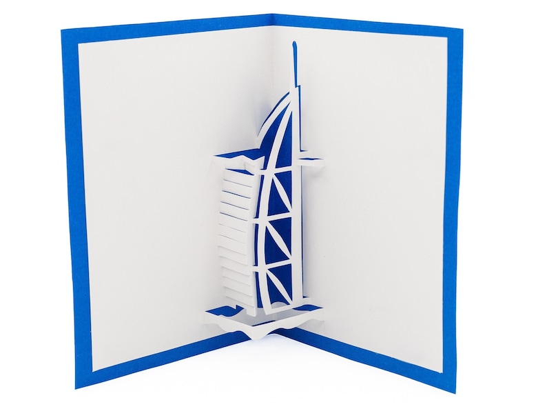 Burj Al Arab Hotel Pop up 3D Greeting Card Dubai United Arab Etsy