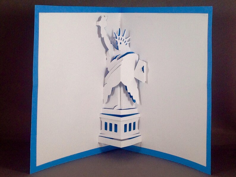 Statue of Liberty 3D Pop up Cards Lady Liberty Card New York Etsy