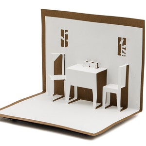 Tea Party 3D Pop Up Blank Greeting Card: Alice no País das Maravilhas Inspirado em Saudações em Branco Únicas para Namorados, Amigos e Proprietários de Restaurantes