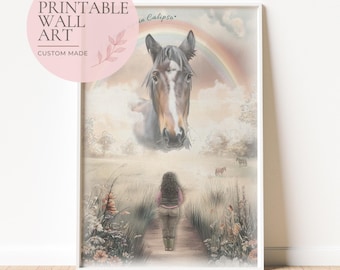Custom Pet Memorial Digital Download | Rainbow Bridge Keepsake Gift