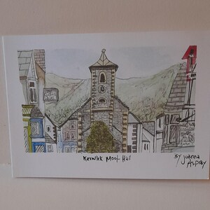Cartão de felicitações - Keswick Moot Hall, Lake District