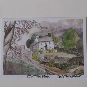 Biglietto d'auguri - Yew Tree Farm vicino a Coniston.