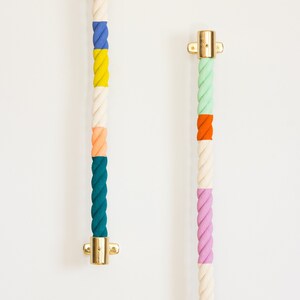 MADE TO ORDER - Vertical Painted Rope Sculptural Installation - Etsy