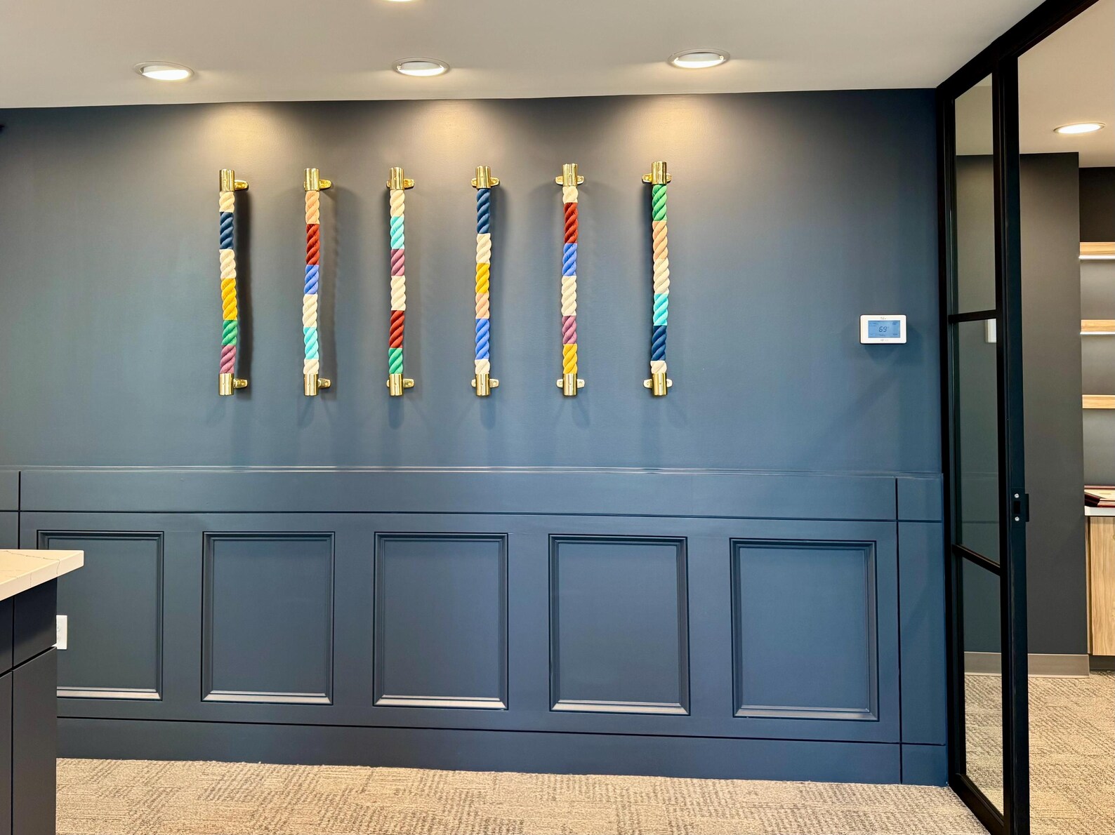 MADE TO ORDER - Vertical Painted Rope Sculptural Installation - Etsy