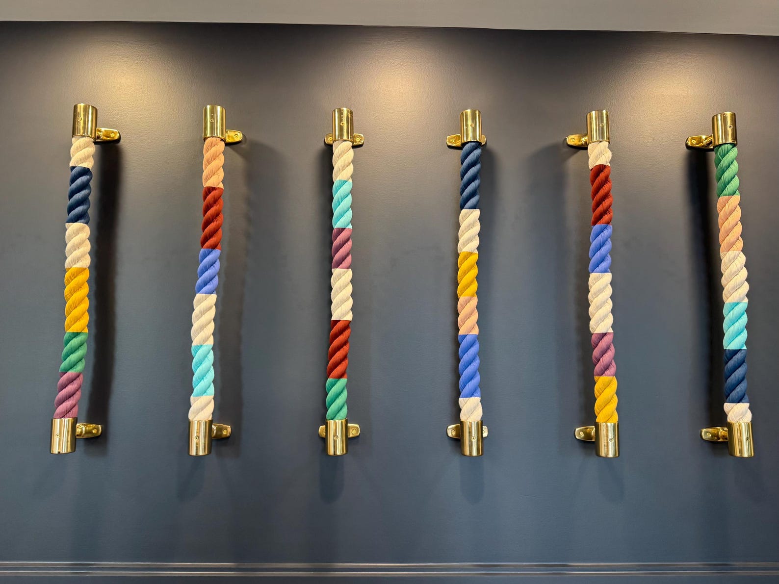 MADE TO ORDER - Vertical Painted Rope Sculptural Installation - Etsy