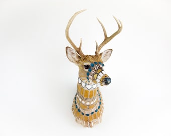 CUSTOM MADE - Hand-painted Taxidermy Deer Shoulder Mount