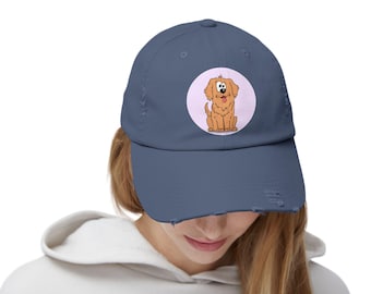 Hand Drawn Custom Dog Hat: Personalized Cartoon Pet, Dog Mom/Dad Gift