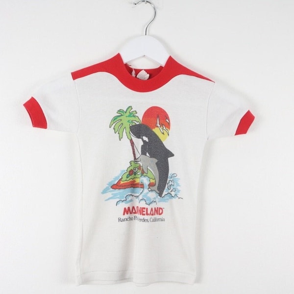 vintage southern CALIFORNIA marineland 1980s ORCA youth small t-shirt