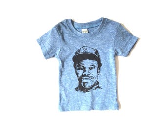 kids toddler newborn Ken GRIFFEY jr. SEATTLE MARINERS baby blue tr-blend organic cotton toddler kids newborn baby t-shirt