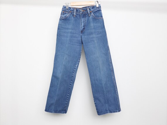 Vintage Wrangler  1980s Denim Pants  Jeans  Streetwear Fashion  Bottoms  Trousers  Brand Logo Patch  Retro Style