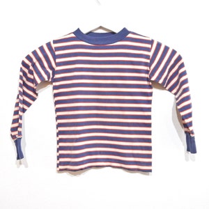 vintage kids STRIPED ringer pattern 1970s 80s long sleeve t-shirt -- size 6 years listed