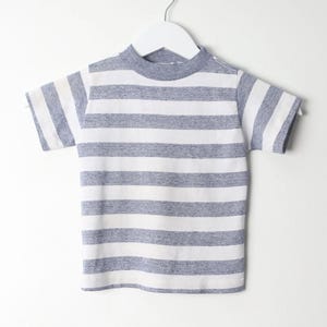 vintage STRIPED grey and white short sleeve ringer VINTAGE 1980s soft vintage striped t shirt -- size 3t kids vintage shirt