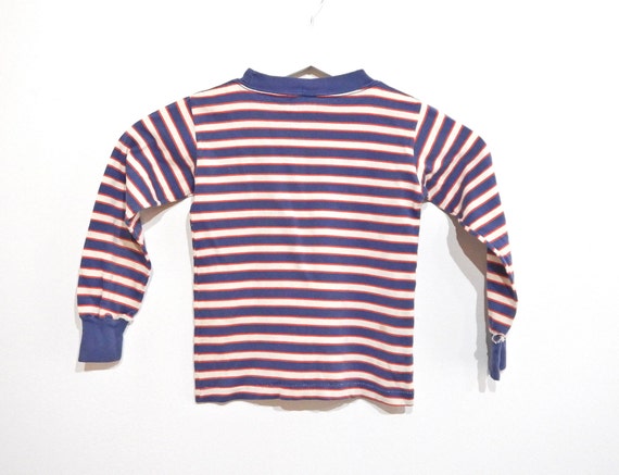 vintage kids STRIPED ringer pattern 1970s 80s lon… - image 4