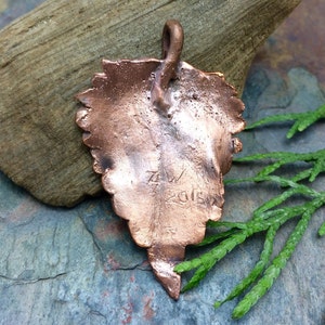 Unbe-Leafable Artisan Copper PMC Leaf Pendant image 2