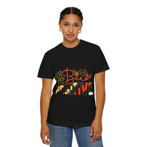 Bee Positive Graphic Tee, Unisex Cotton T-Shirt