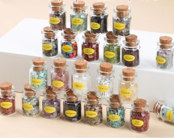 Enchanted Potion Jar Bundle – Gemstone Mini Jars, Metal Potion Spoon & Free Gift