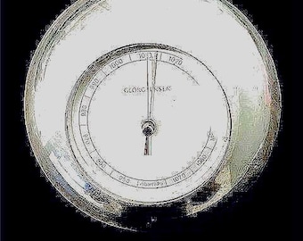 Lovely Vintage 1980's Georg Jensen 'Koppel' Barometer by Famous Designer Henning Koppel