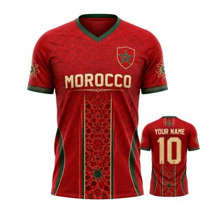  モロッコ代表 サッカーシャツ Oサイズ Morocco team shirt - Etsy 日本