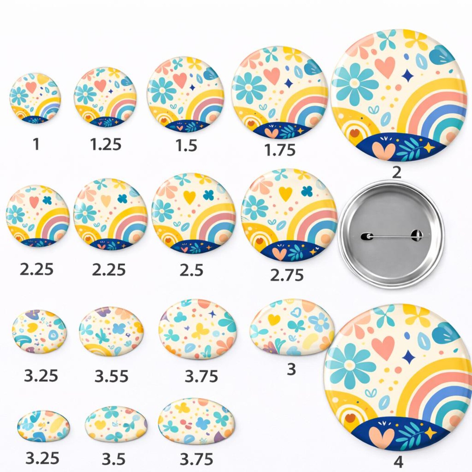 Button Pin Template Bundle Digital Download, Editable Badge Circle ...