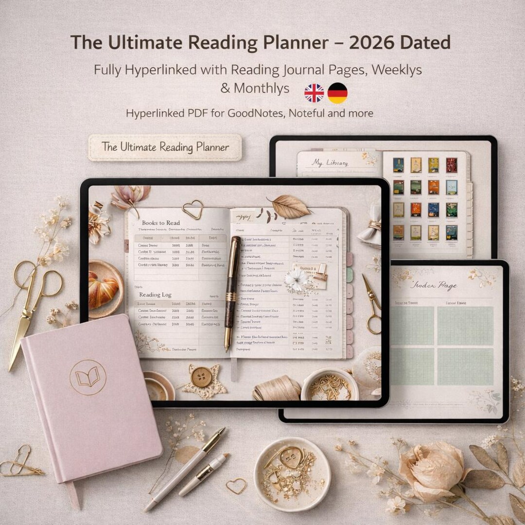 2026 Reading Digital Planner | Book Tracker & Reading Log | Digital ...