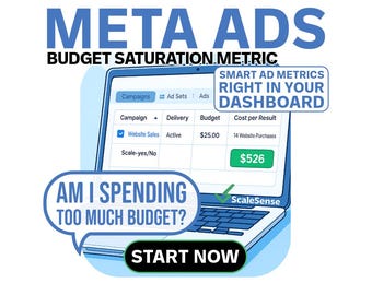 Meta Ads Budget Saturation Plugin | Am I Spending Too Much Budget? | Find the Sweet Spot for Ad Spend (Digital Download)