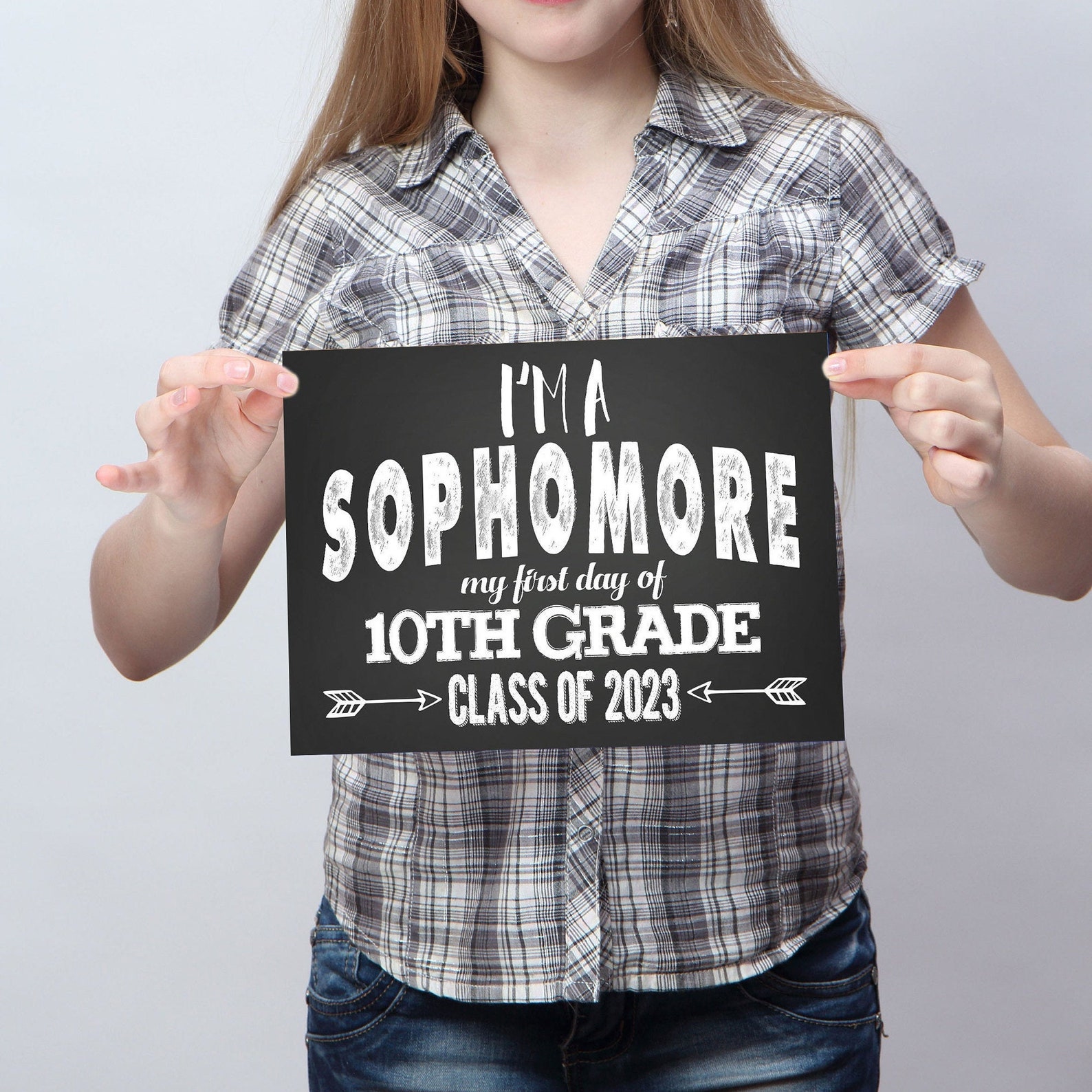 First Day of Sophomore Year First Day of 10th Grade Sign Etsy