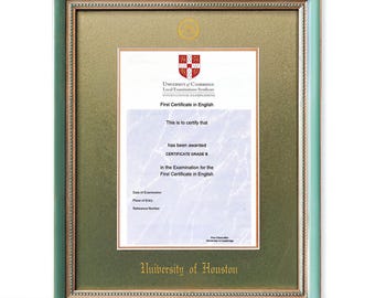Graduation certificate mounting display frame, picture frame, solid wood wall frame, certificate frame can be customized graduation gift
