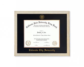 Graduation certificate mounting display frame, picture frame, solid wood wall frame, customizable graduation display diploma display