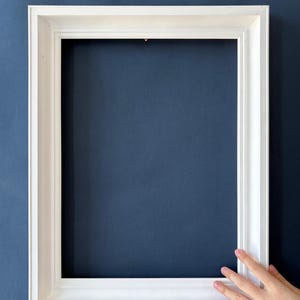 Vit massiv träram, modern och minimalistisk oljemålningsram, anpassad storlek, bröllopsram, galleriväggar