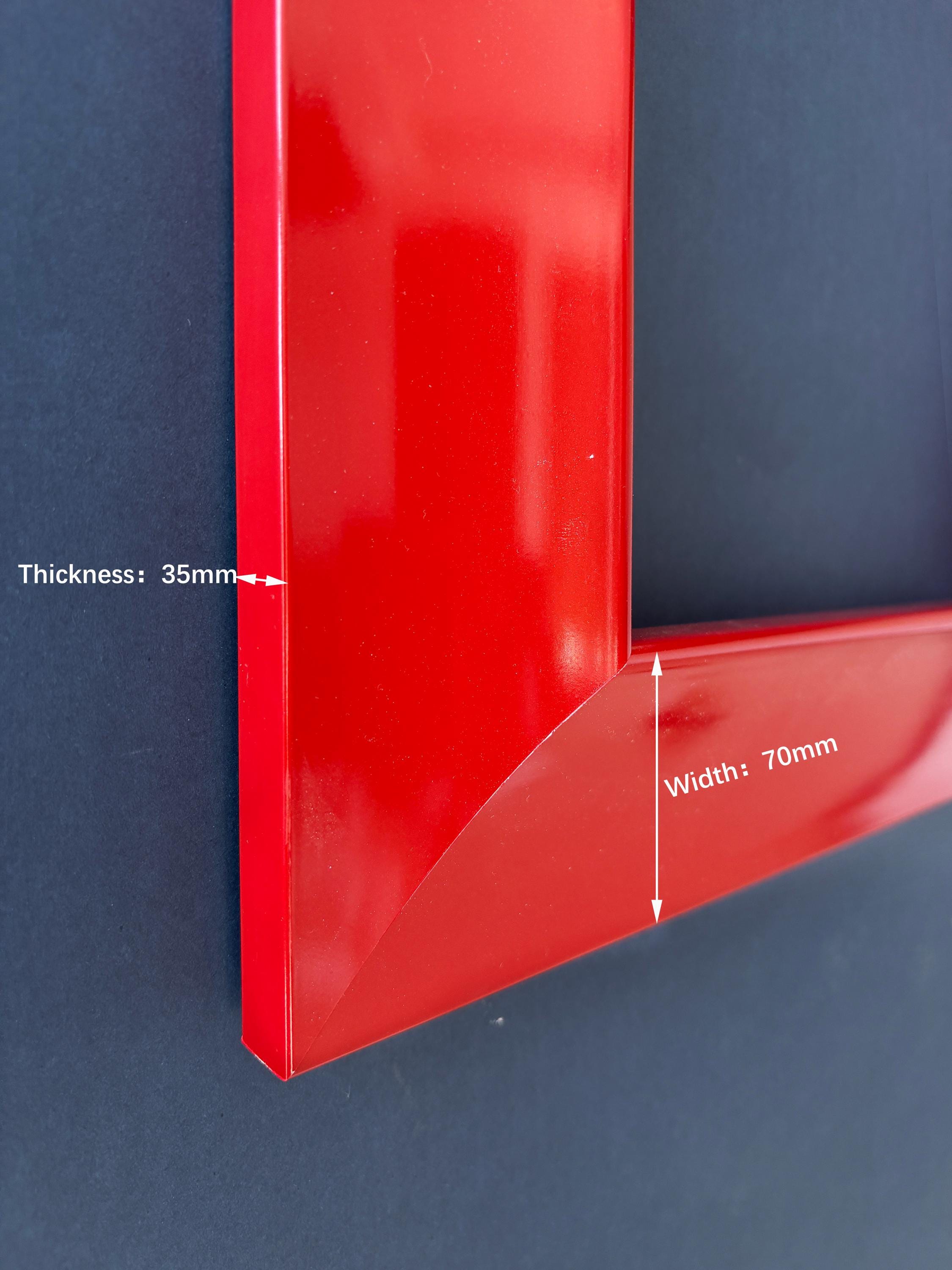 Red Modern Solid Wood Frame, Art Wall - Hanging Frame, Custom Size, Oil ...