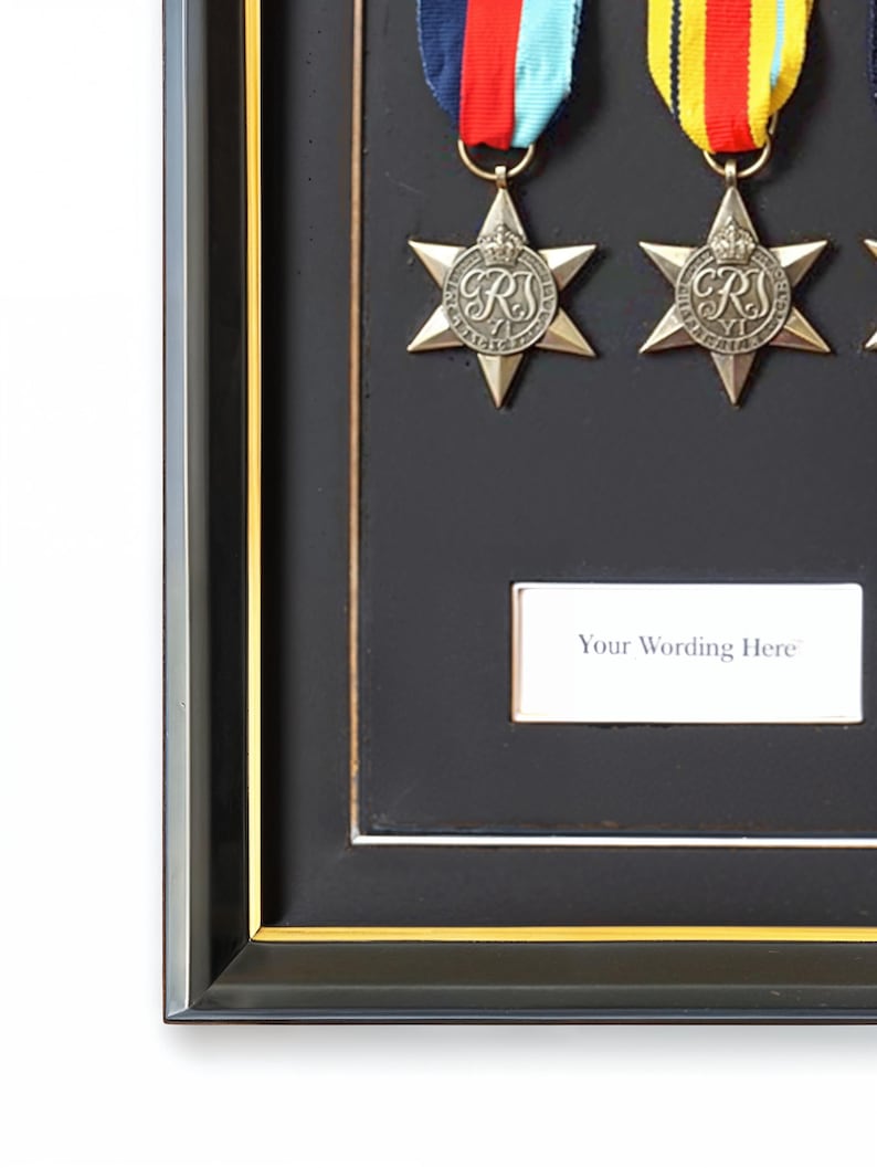 Black Gold Border Military Commemorative Photo Frame, Military Merit ...