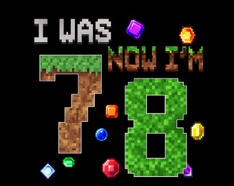 I was 6 Now I'm 7 - 67 Funny Meme PNG — Kids Birthday | Digital Download.