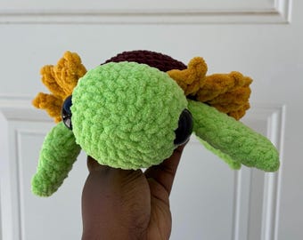 Sunflower Turtle Crochet Plush