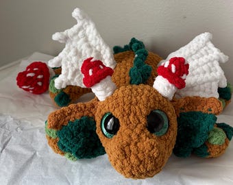 Mushroom Dragon Crochet Plush