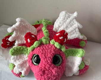 Strawberry Dragon Crochet Plush