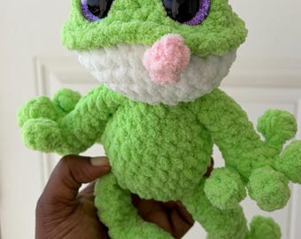Poppy the Frog Crochet Plush