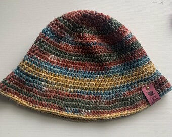 Multicolored Crochet Bucket Hat