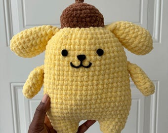 Yellow Crochet Dog Plush