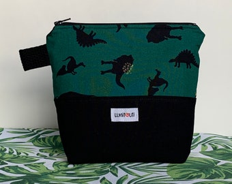 Reusable sandwich bag, reusable snack bag, ecofriendly, zero waste, zippered bag, cosmetic bag, ProCare lined – Dino Green