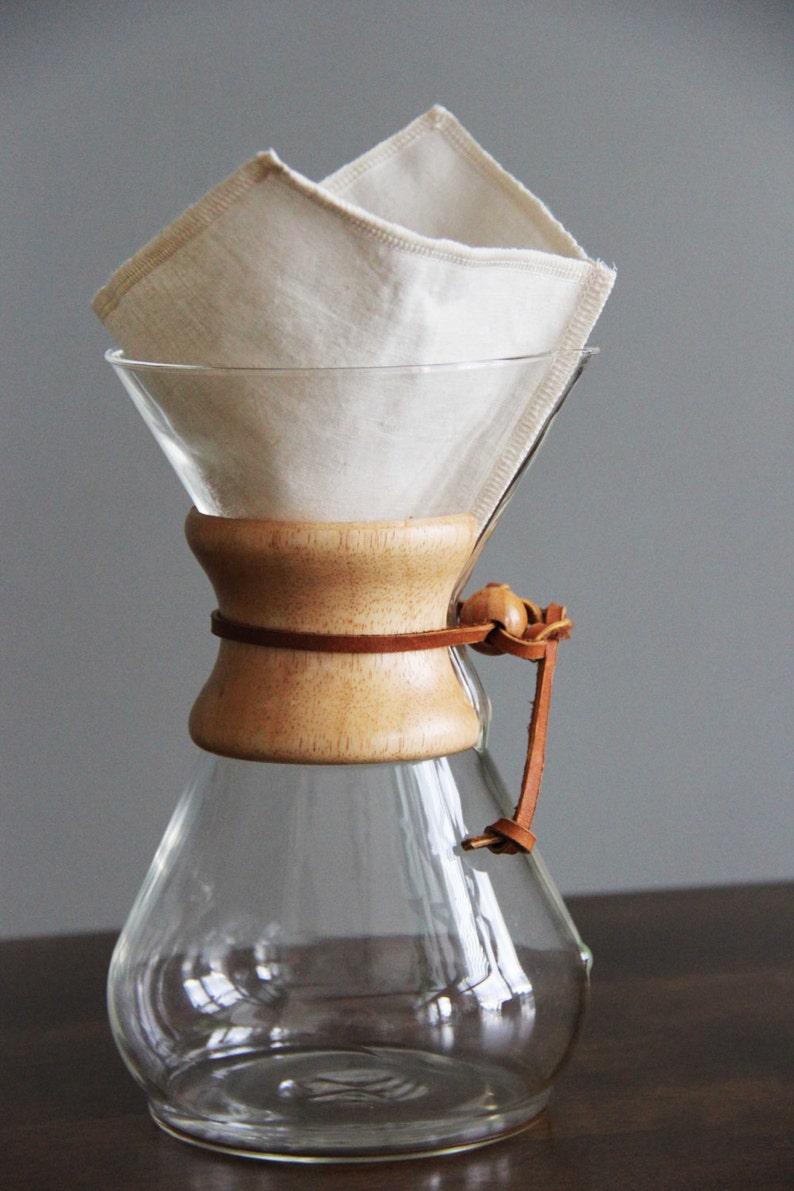 Reusable Organic Coffee Filter Chemex Style 8 Cups 1 Filter Etsy