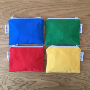 Pochette pour pions, jetons, pièces de jeux de société, sac pour jeux, pochette en coton, porte-monaie - 4 couleurs Rouge-bleu-vert-jaune