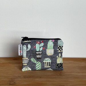 Reusable snack bag, reusable sandwich bag, reusable zippered bag, ecofriendly, zero waste, snack bag, reusable, food safe - Small Cactus