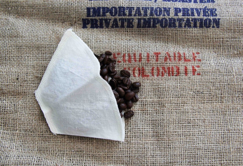 Reusable Coffee Filter Set of 2 Organic Cotton and Hemp Etsy