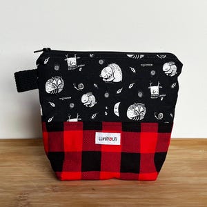 Reusable sandwich bag, reusable snack bag, reusable zippered bag, ecofriendly, zero waste, reusable, food safe - Lumber jack variation