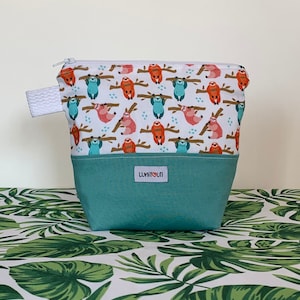 Reusable sandwich bag, reusable snack bag, reusable zippered bag, ecofriendly, zero waste, snack bag, reusable, food safe - White Sloth