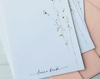 Briefpapier Set Personalisierte Wilde Blumen Perfektes Briefpapier Set Design 14